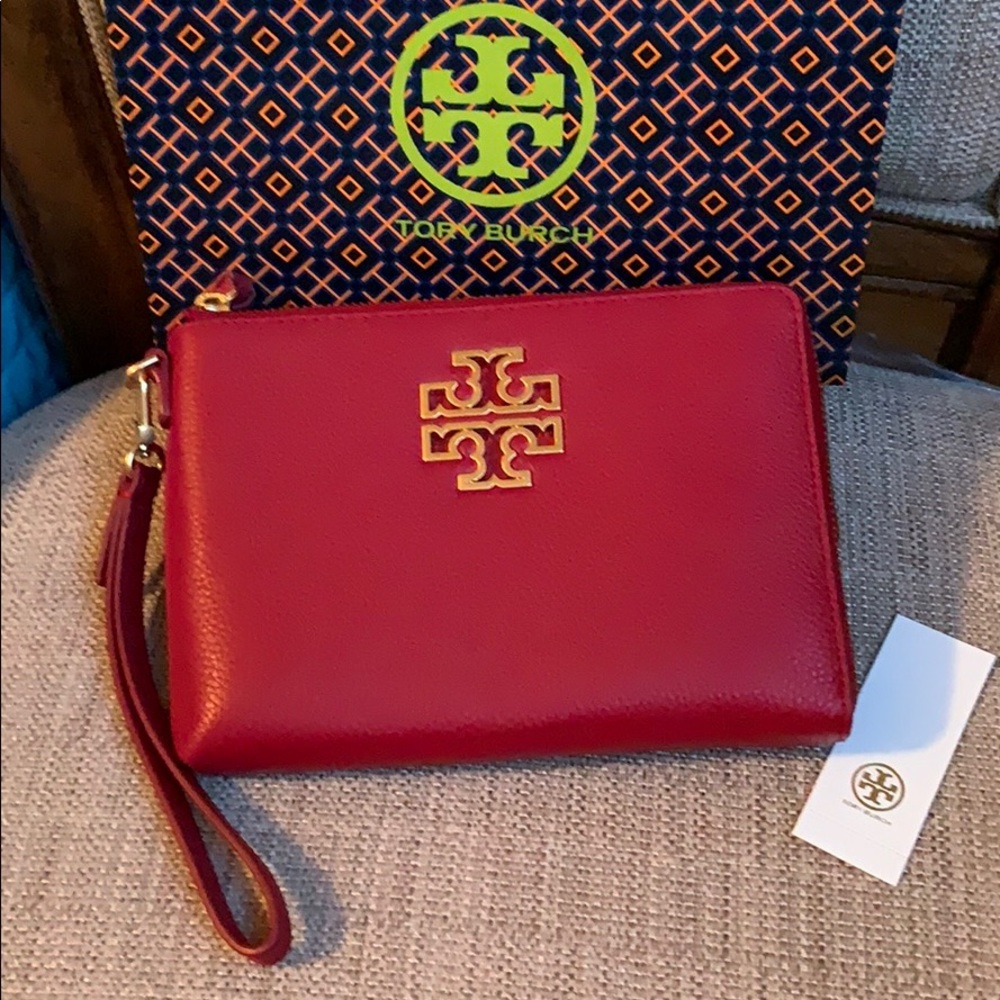 Tory Burch Britten Large Zip Pouch